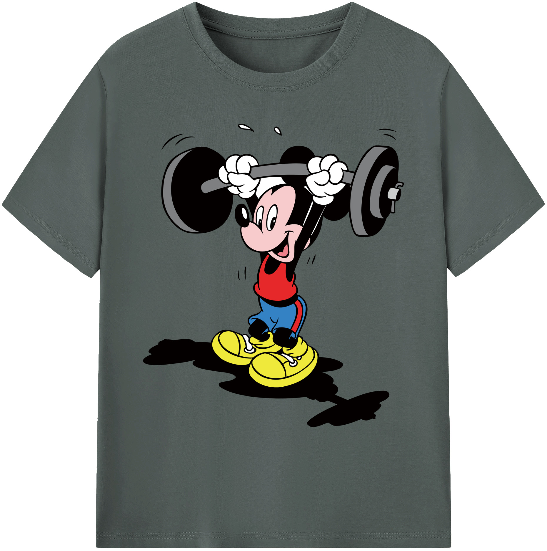 ミッキーマウス Mickey Mouse 綿100％ メンズ半袖Tシャツ｜肌触りやわらか＆通気性